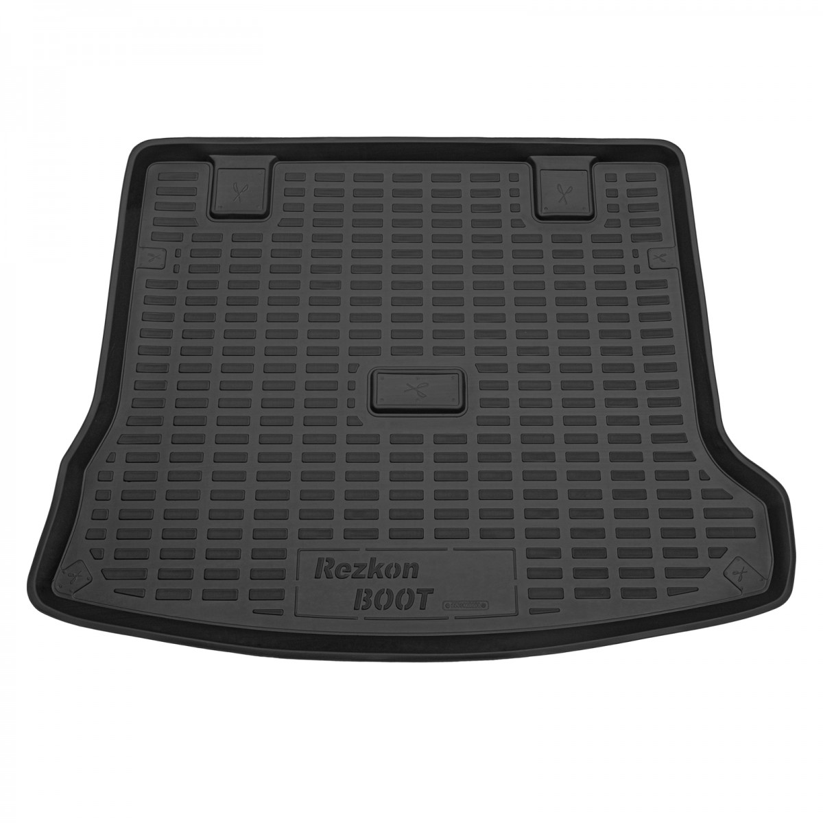 Коврик в багажник пластиковый LADA Largus (12-21) 7-ми местный (Борт 4см) REZKON Коврик в багажник пластиковый LADA Largus (12-21) 7-ми местный (Борт 4см) REZKON