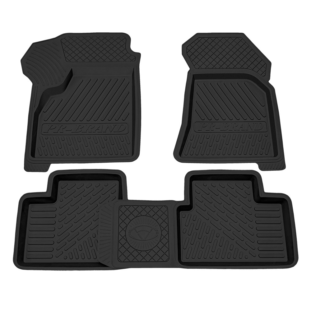 Коврик салонный резиновый LADA Priora (2170/2171/2172) Brand (Борт 4см) REZKON Коврик салонный резиновый LADA Priora (2170/2171/2172) Brand (Борт 4см) REZKON