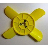 Крыльчатка вентилятора 4-х лопостная Желтая 2101 Крыльчатка вентилятора 4-х лопостная Желтая 2101