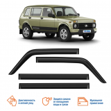Дефлекторы окон Lada Niva 5d 1995-н.в. /кроссовер/накладные/к-т 4шт/ Voin Дефлекторы окон Lada Niva 5d 1995-н.в. /кроссовер/накладные/к-т 4шт/ Voin