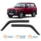 Дефлекторы окон Lada Niva 3d 1995-н.в./Niva Legend 3d 2021-н.в./кроссовер/накладные/к-т Voin Дефлекторы окон Lada Niva 3d 1995-н.в./Niva Legend 3d 2021-н.в./кроссовер/накладные/к-т Voin